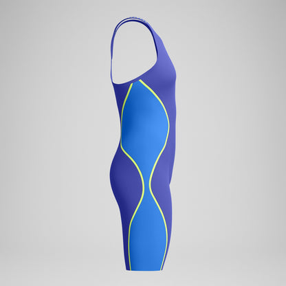 Fastskin LZR Pure Intent 2.0 Closedback Kneeskin Blue/Yellow - Speedo