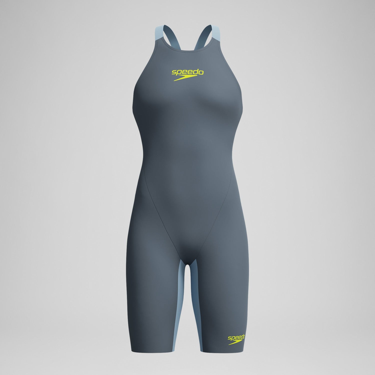 Fastskin LZR Pure Valor 2.0 Closedback Kneeskin Grey/Blue - Speedo
