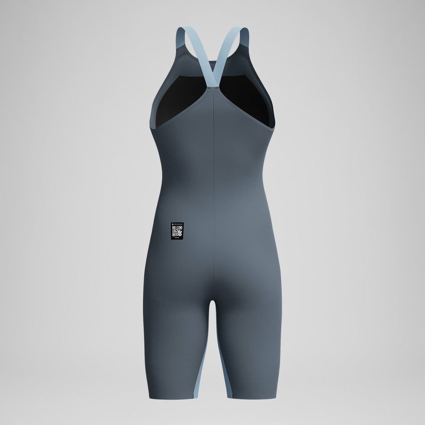 Fastskin LZR Pure Valor 2.0 Closedback Kneeskin Grey/Blue - Speedo