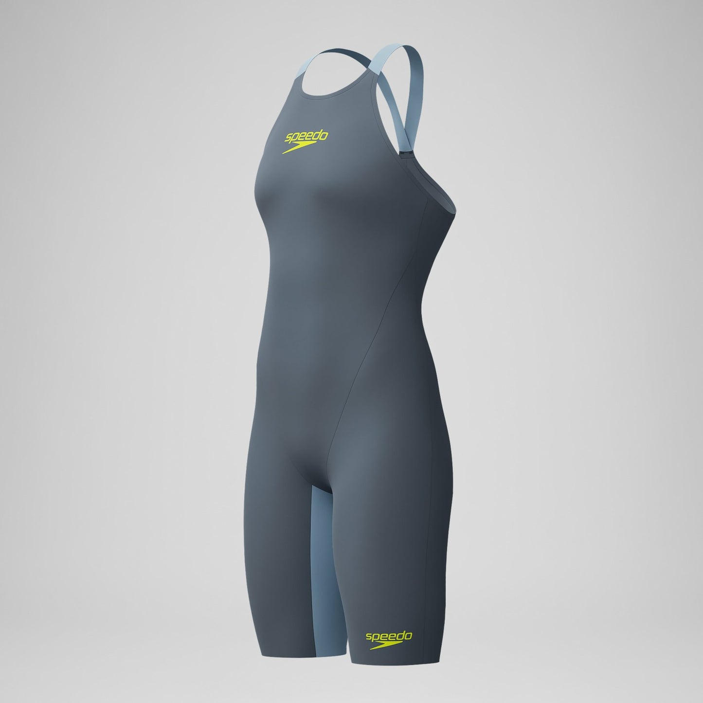 Fastskin LZR Pure Valor 2.0 Closedback Kneeskin Grey/Blue - Speedo