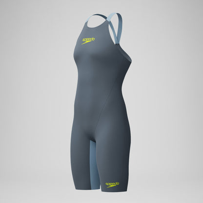 Fastskin LZR Pure Valor 2.0 Closedback Kneeskin Grey/Blue - Speedo