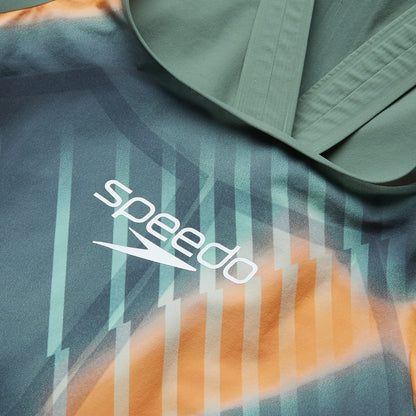 Fastskin LZR Pure Valor 2.0 Closedback Kneeskin Green/Orange - Speedo