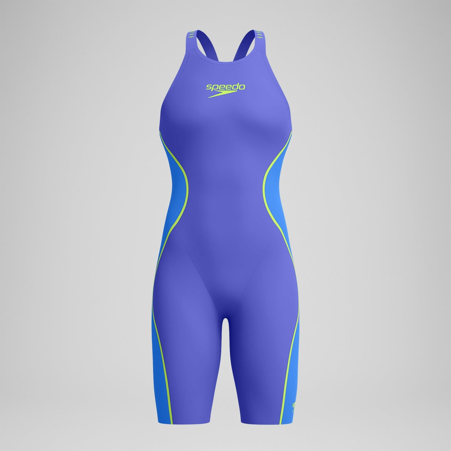 Fastskin LZR Pure Intent 2.0 Openback Kneeskin Blue/Yellow - Speedo