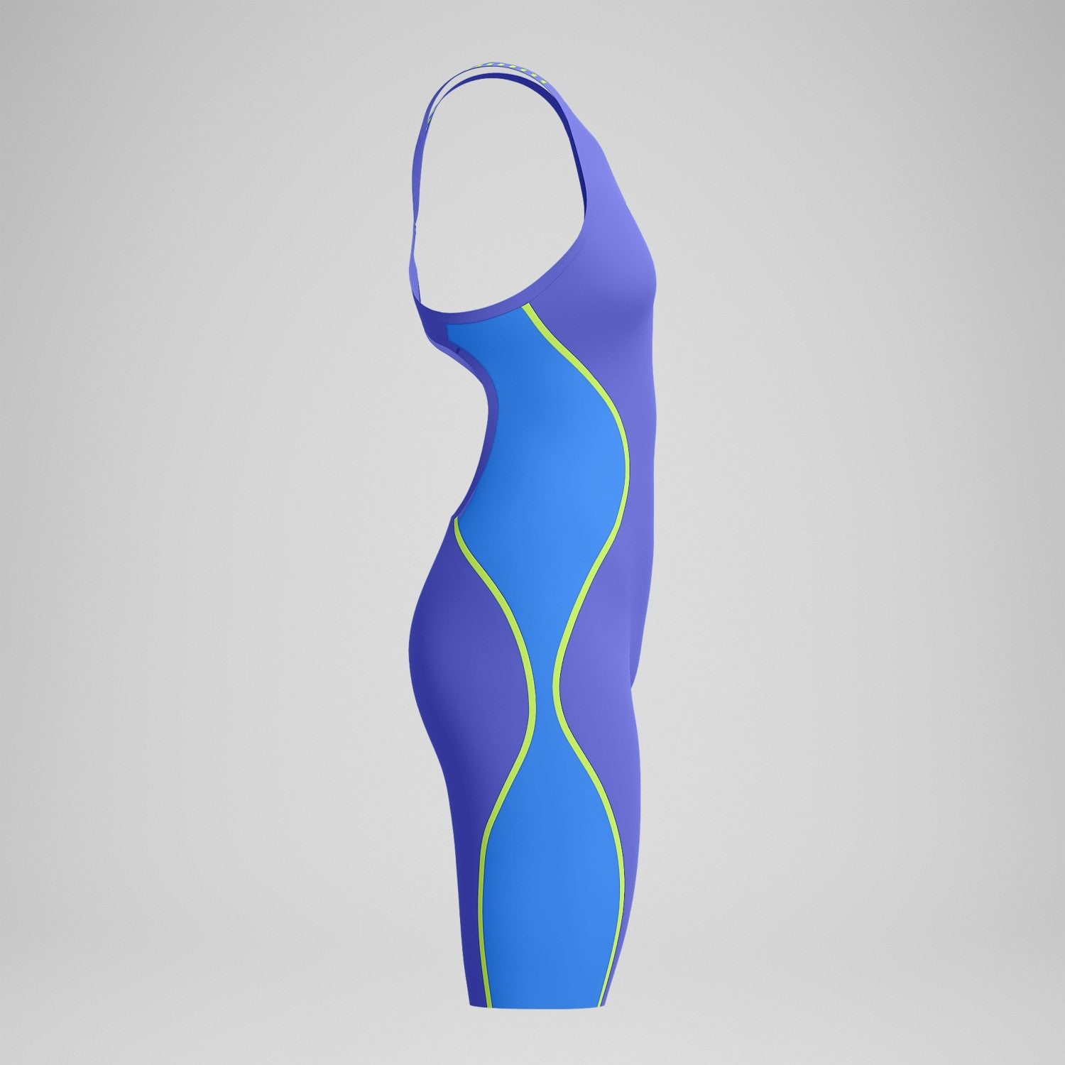 Fastskin LZR Pure Intent 2.0 Openback Kneeskin Blue/Yellow - Speedo