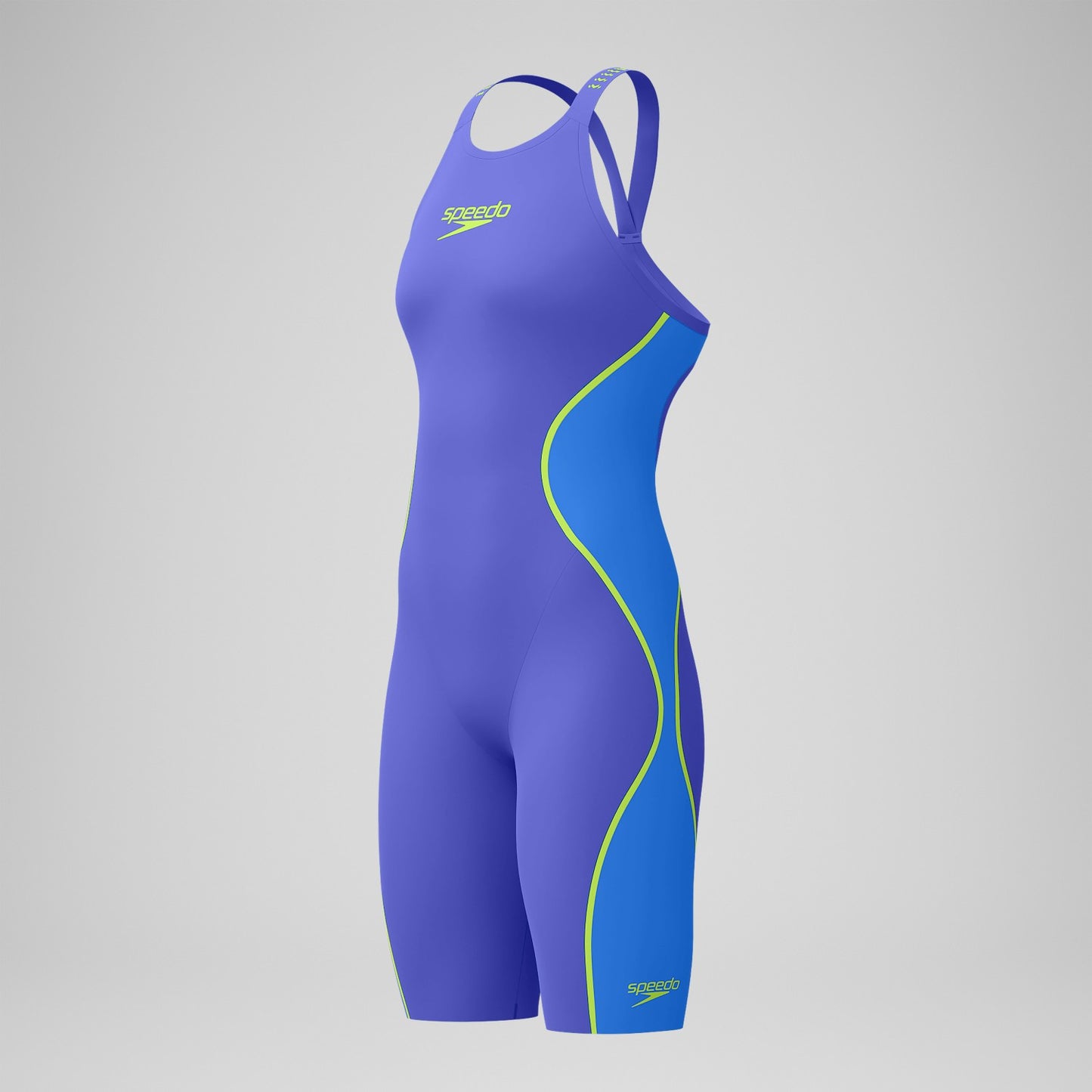 Fastskin LZR Pure Intent 2.0 Openback Kneeskin Blue/Yellow - Speedo