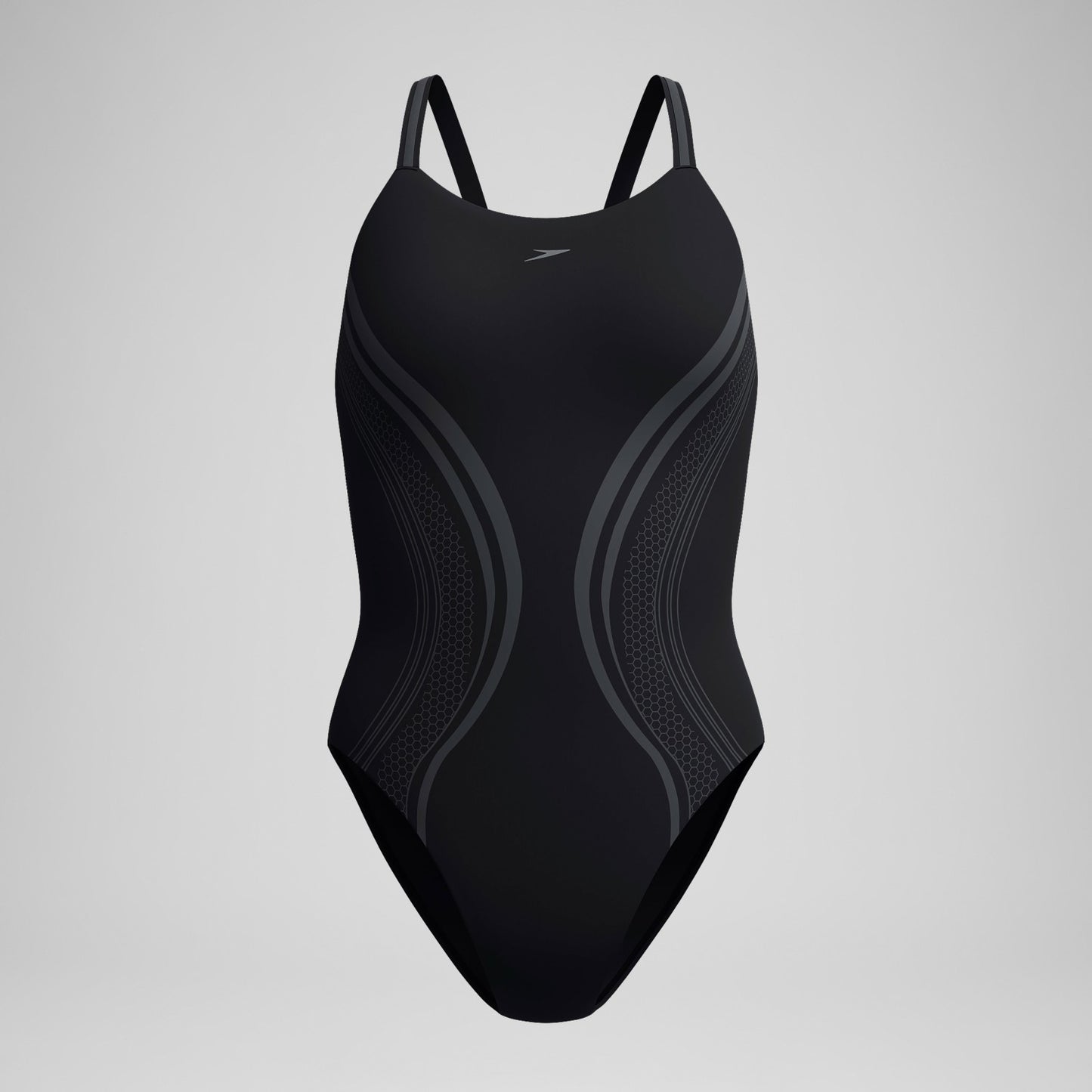 V Class Printed Active Back Swimsuit Black - Speedo
