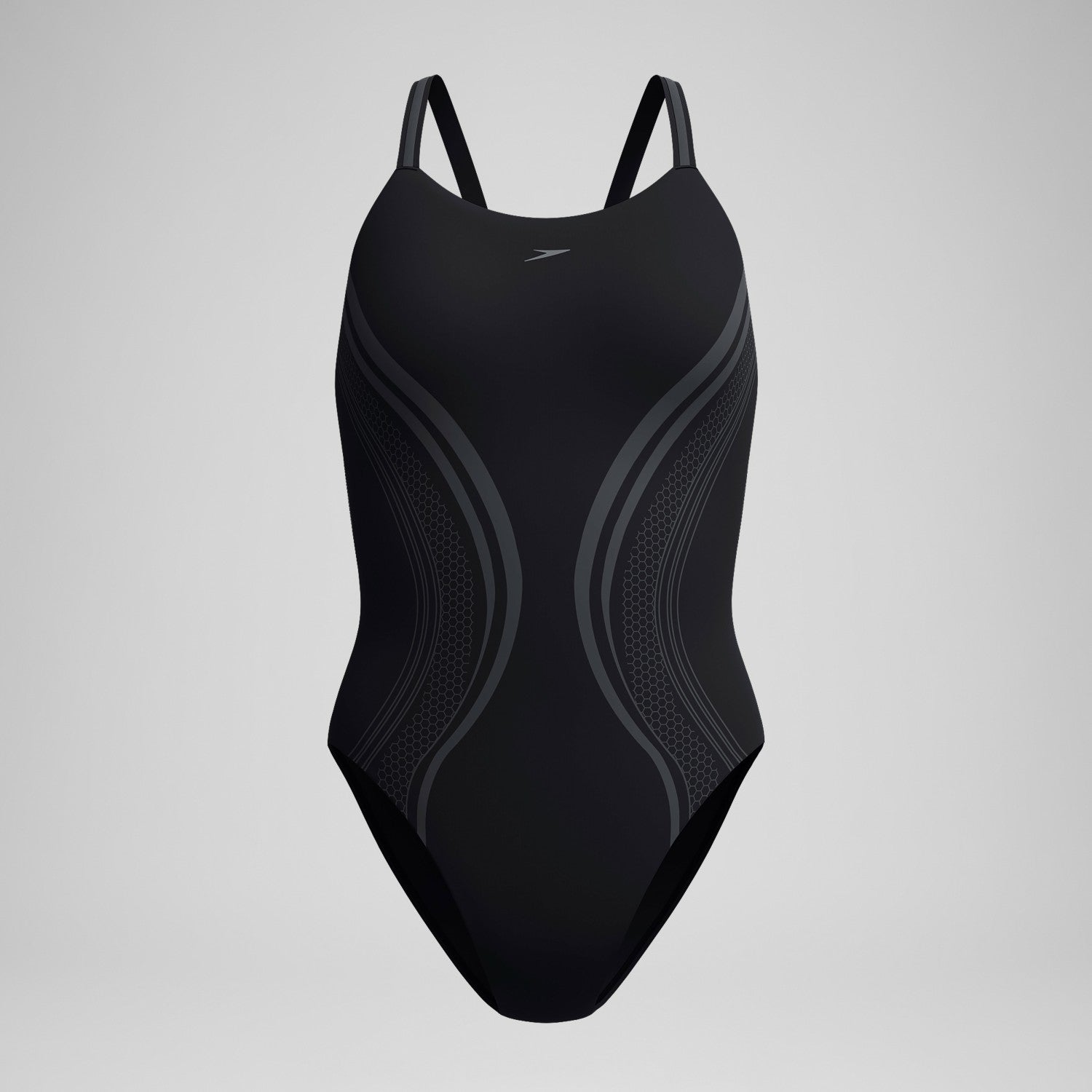V Class Printed Active Back Swimsuit Black - Speedo