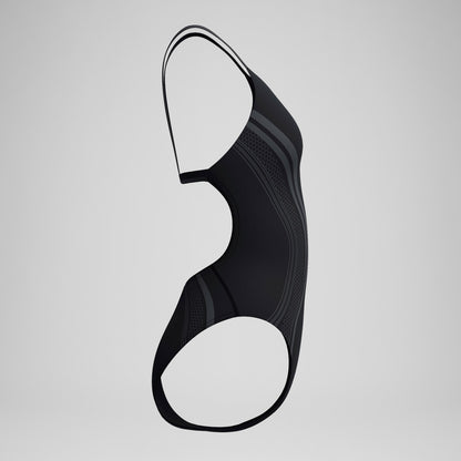 V Class Printed Active Back Swimsuit Black - Speedo