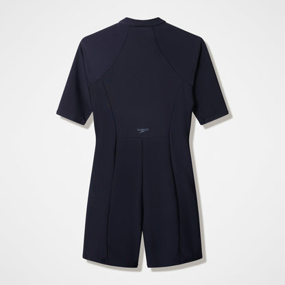 Modern Coverage Short Sleeve Legsuit Black - Speedo