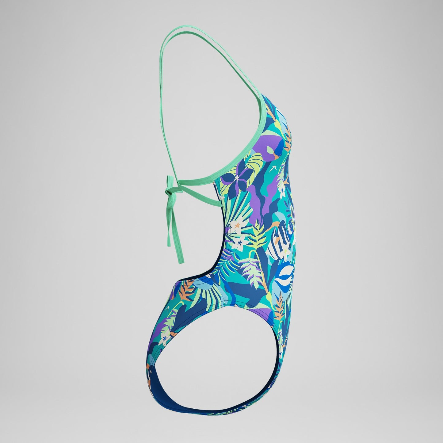 Club Training Printed Tie Back Swimsuit Green - Speedo