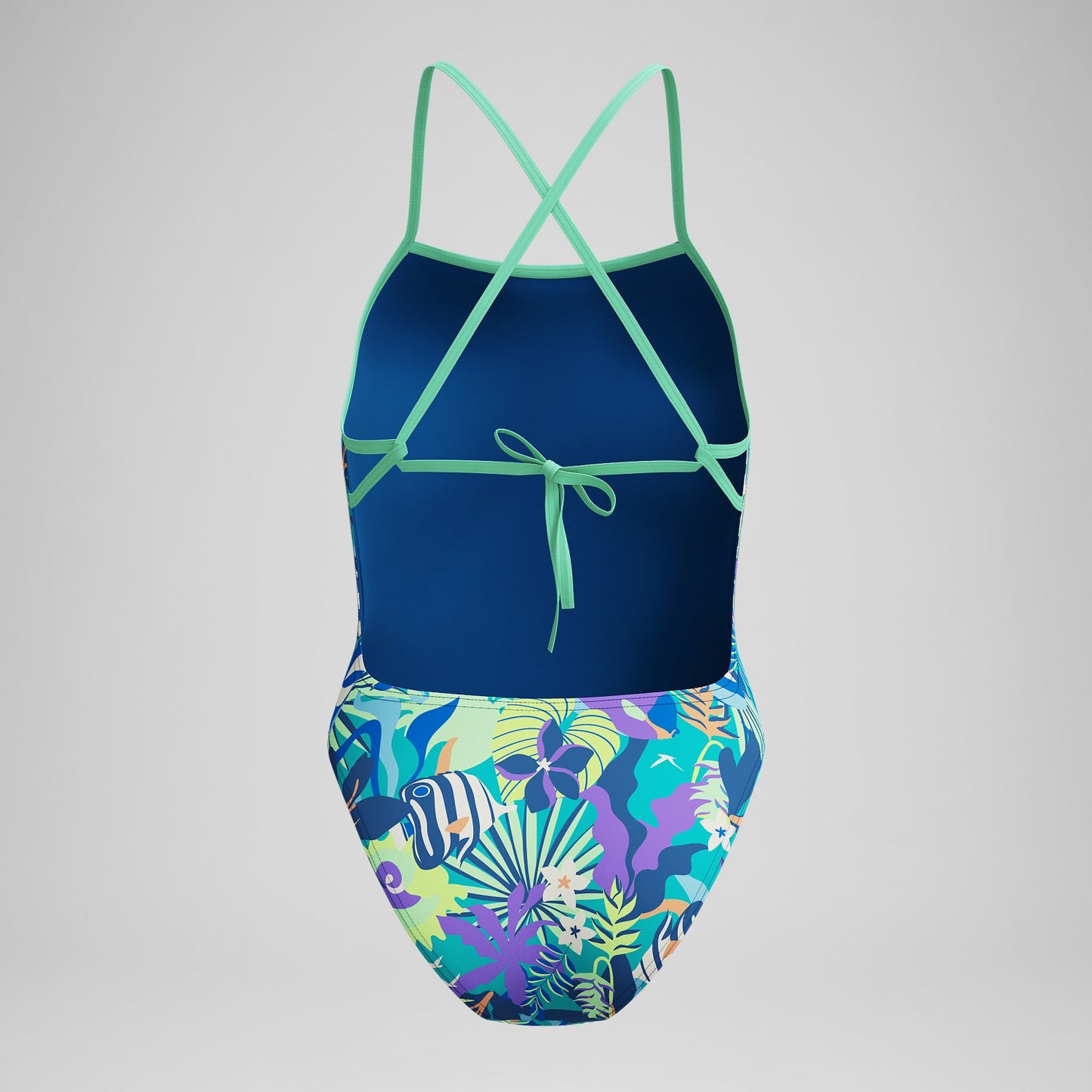 Club Training Printed Tie Back Swimsuit Green - Speedo