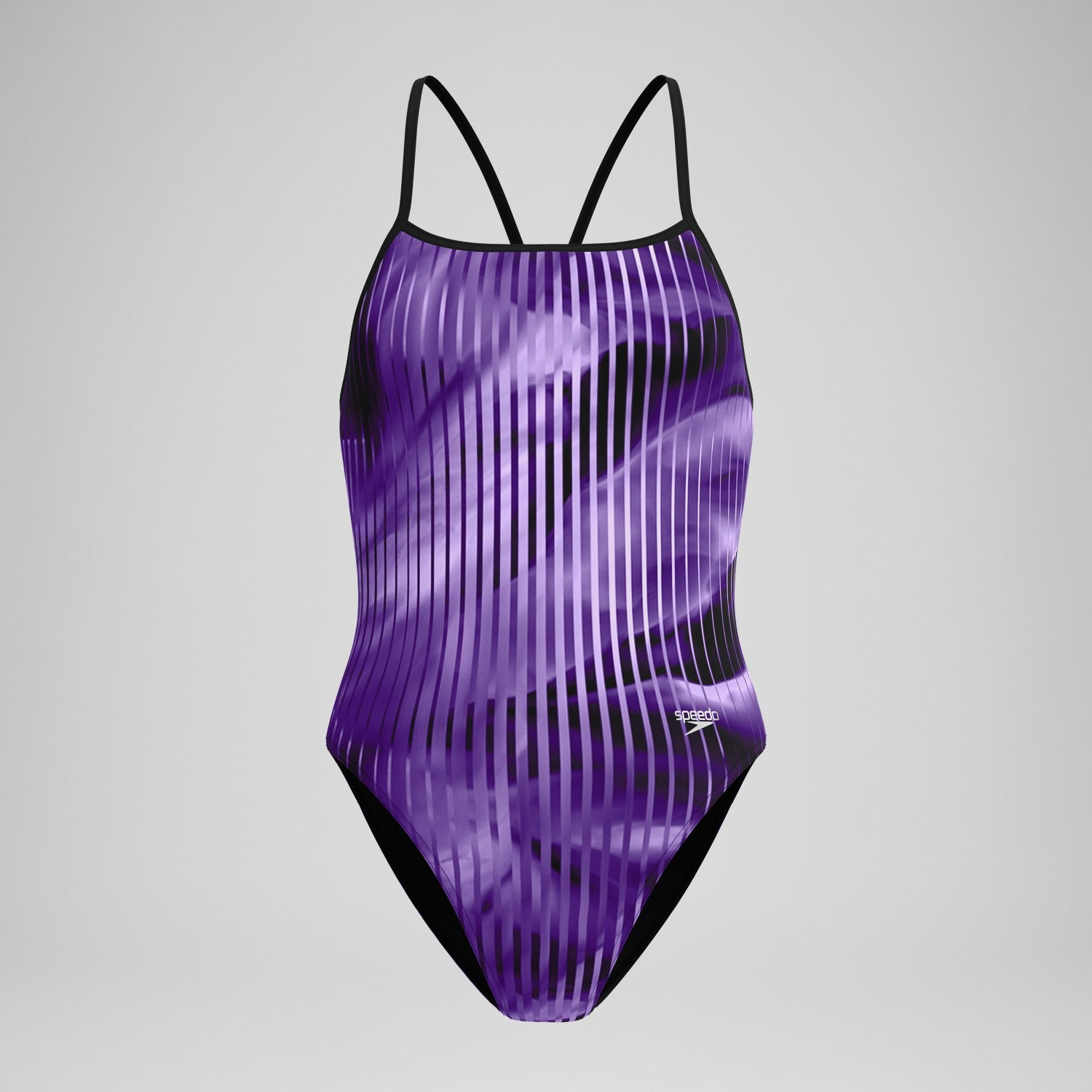 Club Training Printed Turnback Swimsuit Purple - Speedo