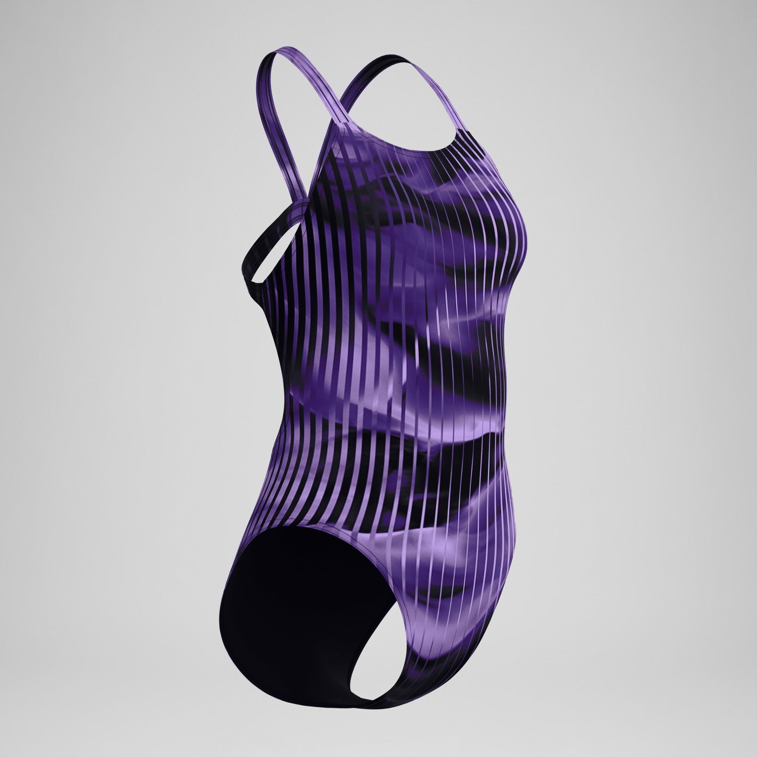 Club Training Printed Leaderback Swimsuit Purple - Speedo