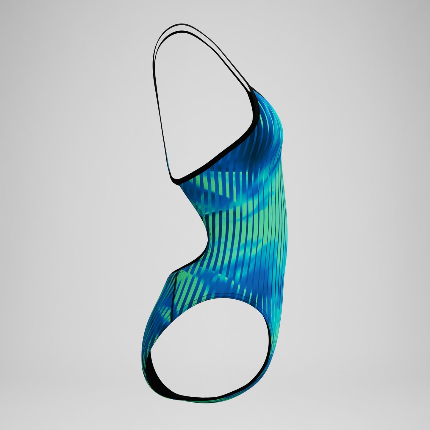 Club Training Printed Turnback Swimsuit Blue/Green - Speedo