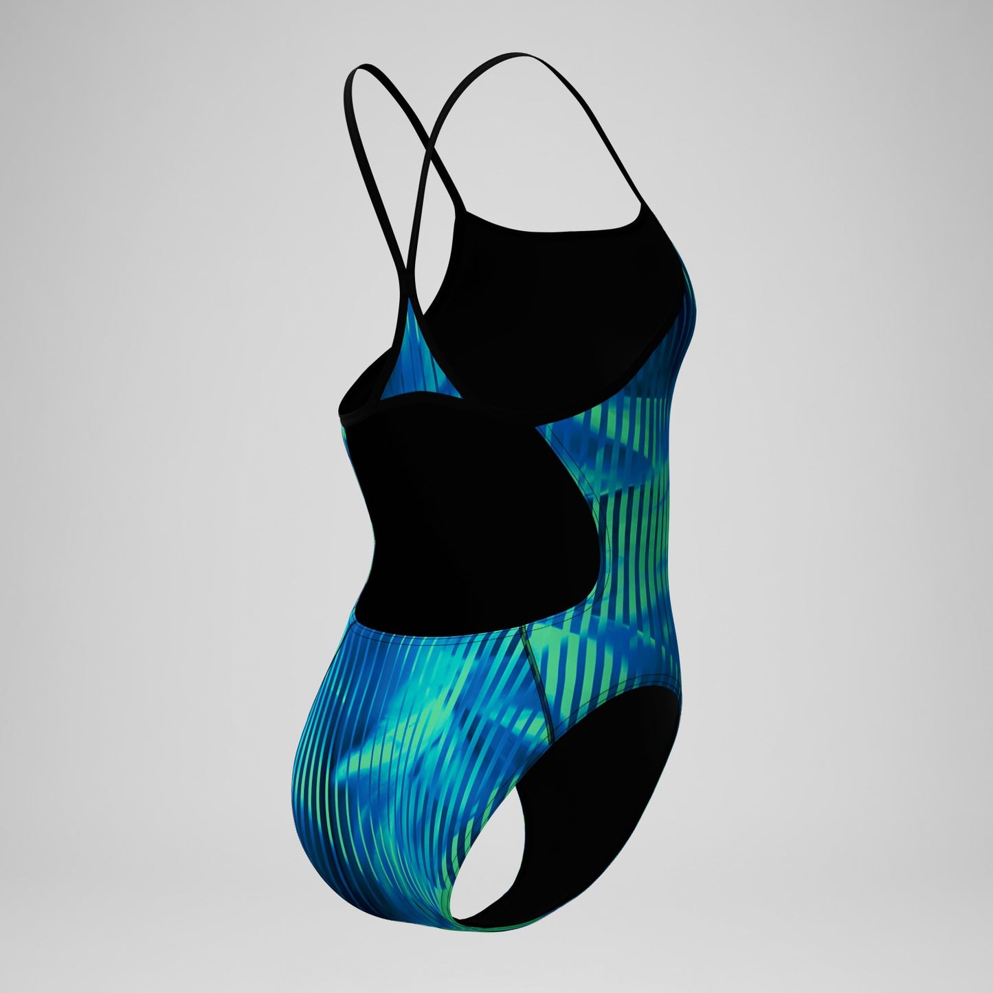Club Training Printed Turnback Swimsuit Blue/Green - Speedo