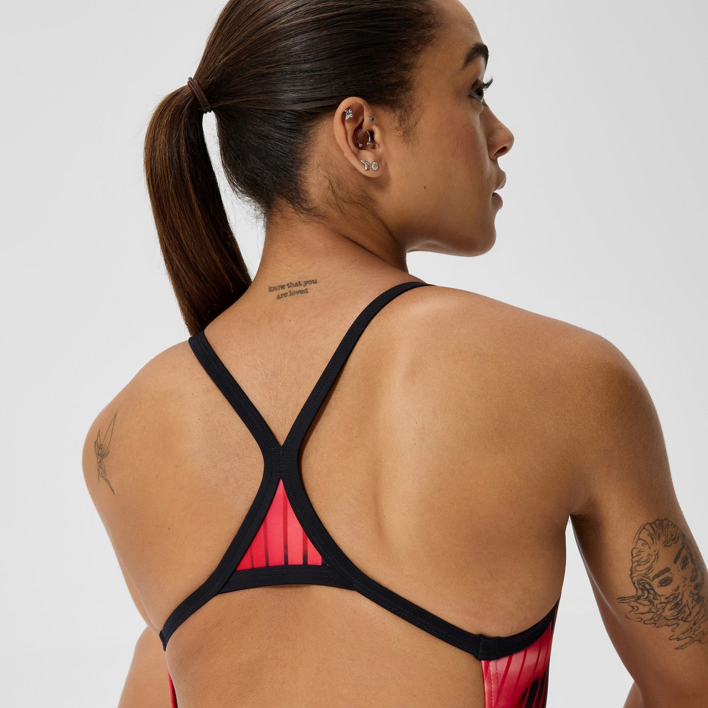 Club Training Printed Turnback Swimsuit Red - Speedo