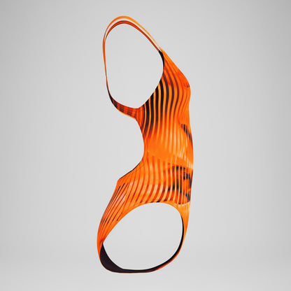 Club Training Printed Leaderback Swimsuit Orange - Speedo