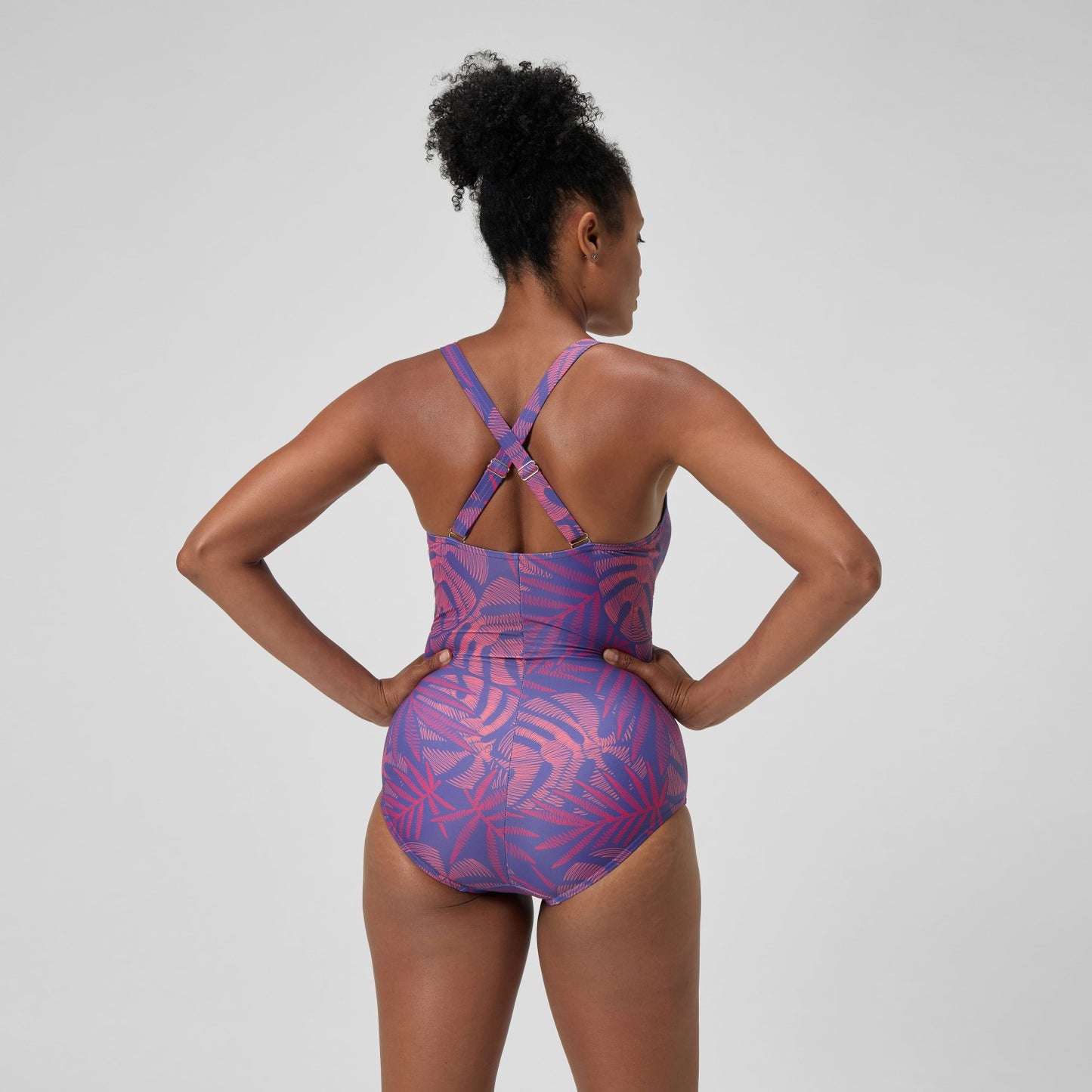 Shaping V Neck Swimsuit Pink/Orange - Speedo