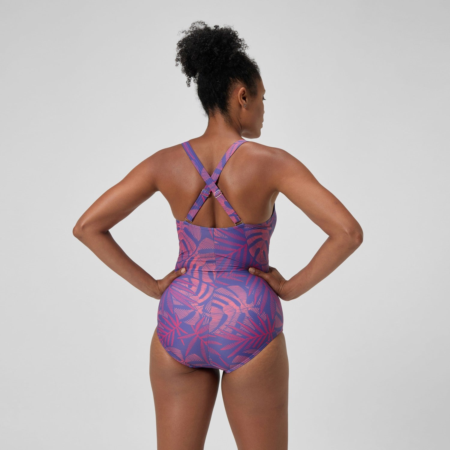 Shaping V Neck Swimsuit Pink/Orange - Speedo