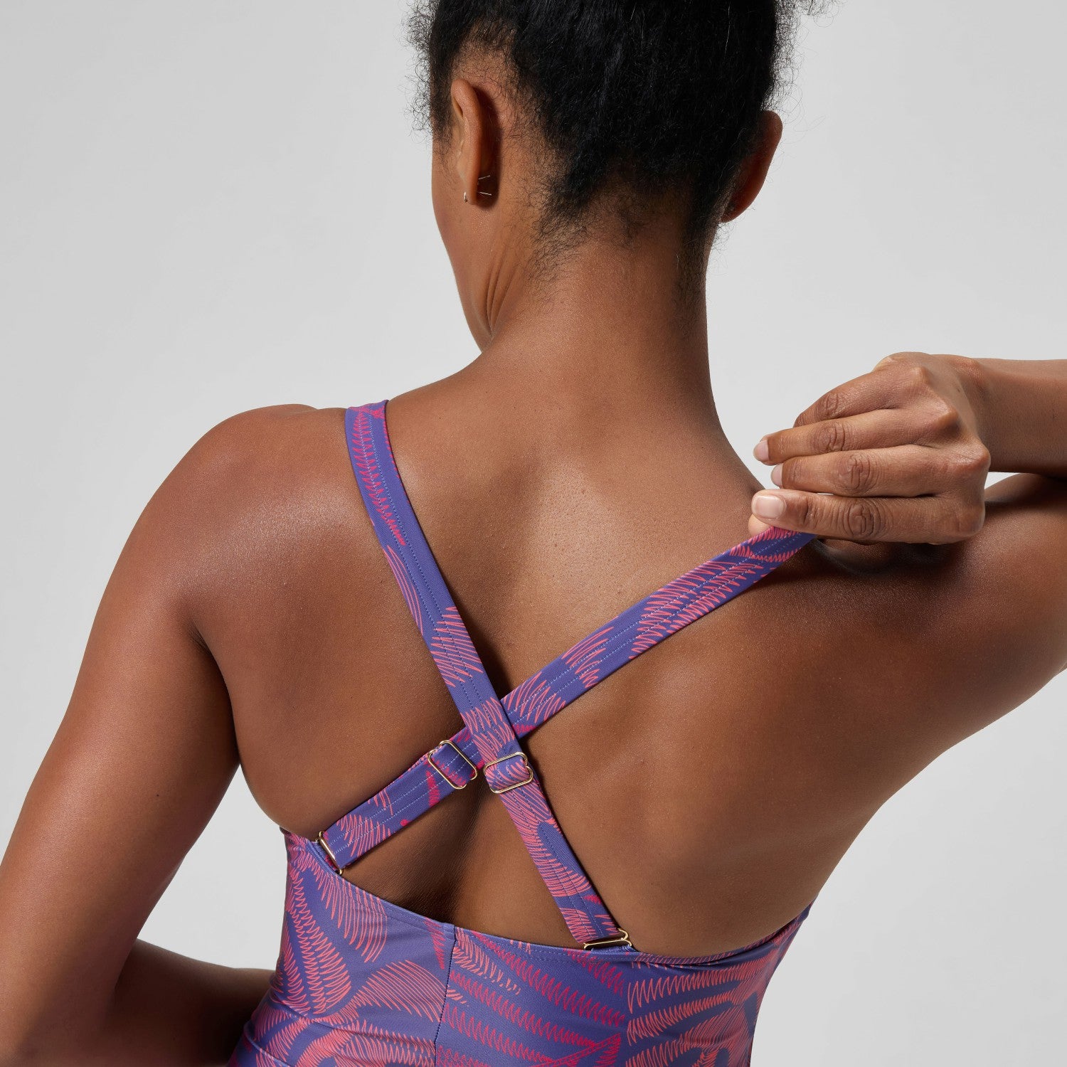 Shaping V Neck Swimsuit Pink/Orange - Speedo