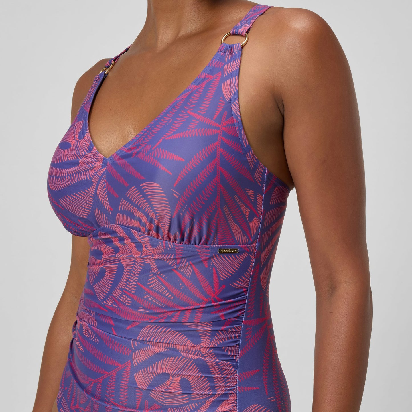 Shaping V Neck Swimsuit Pink/Orange - Speedo