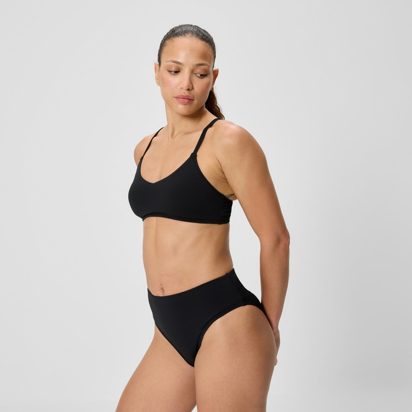 Solid Triangle Bikini Top Black - Speedo
