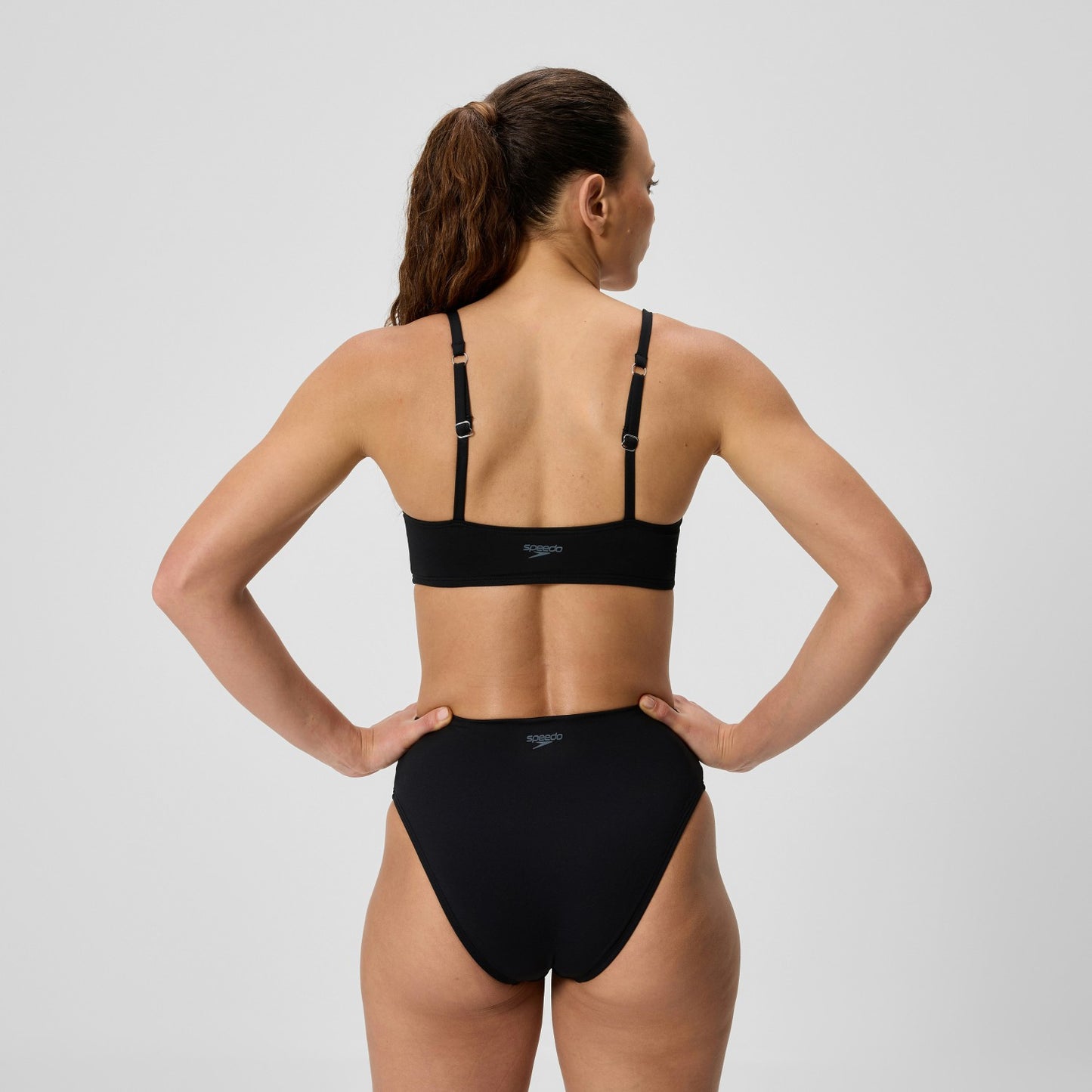 Solid Triangle Bikini Top Black - Speedo