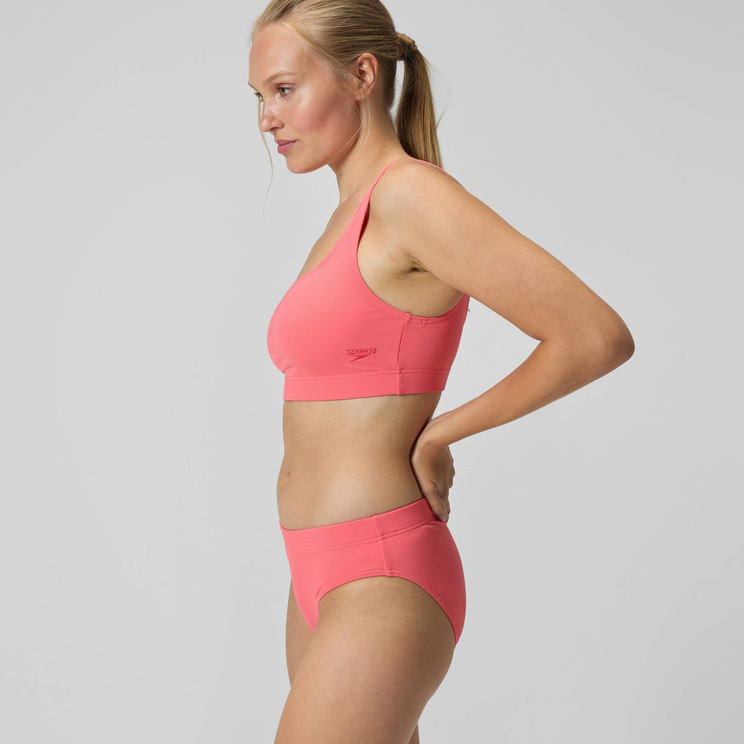 Textured Deep U-Back Bikini Coral - Speedo