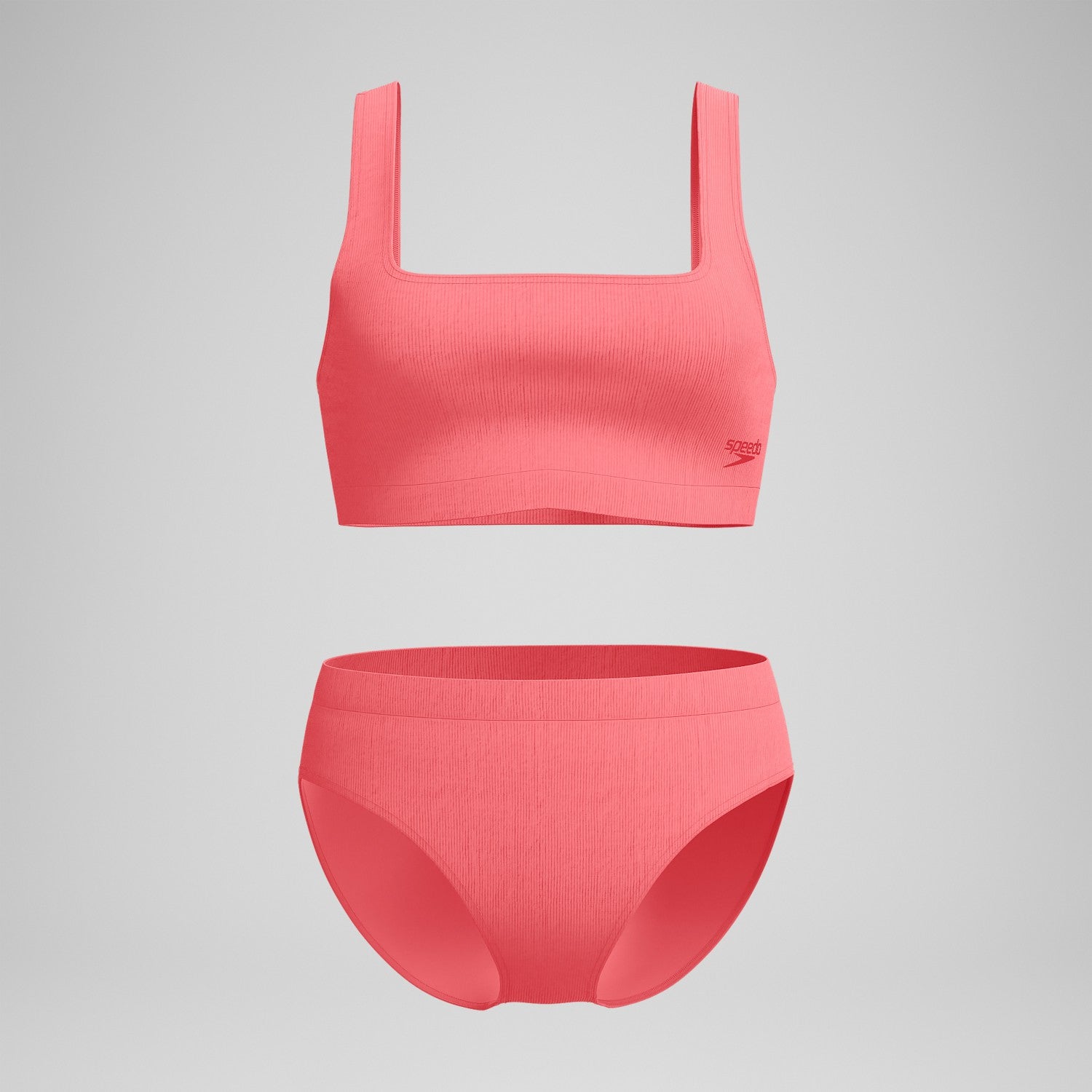 Textured Deep U-Back Bikini Coral - Speedo