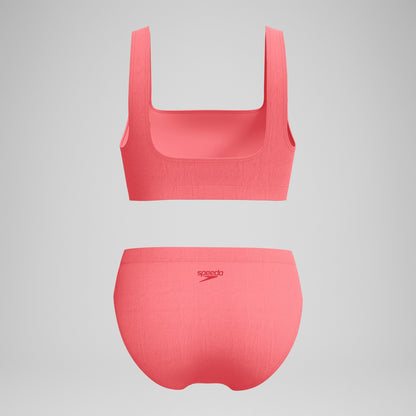 Textured Deep U-Back Bikini Coral - Speedo