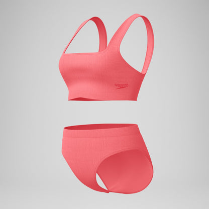 Textured Deep U-Back Bikini Coral - Speedo