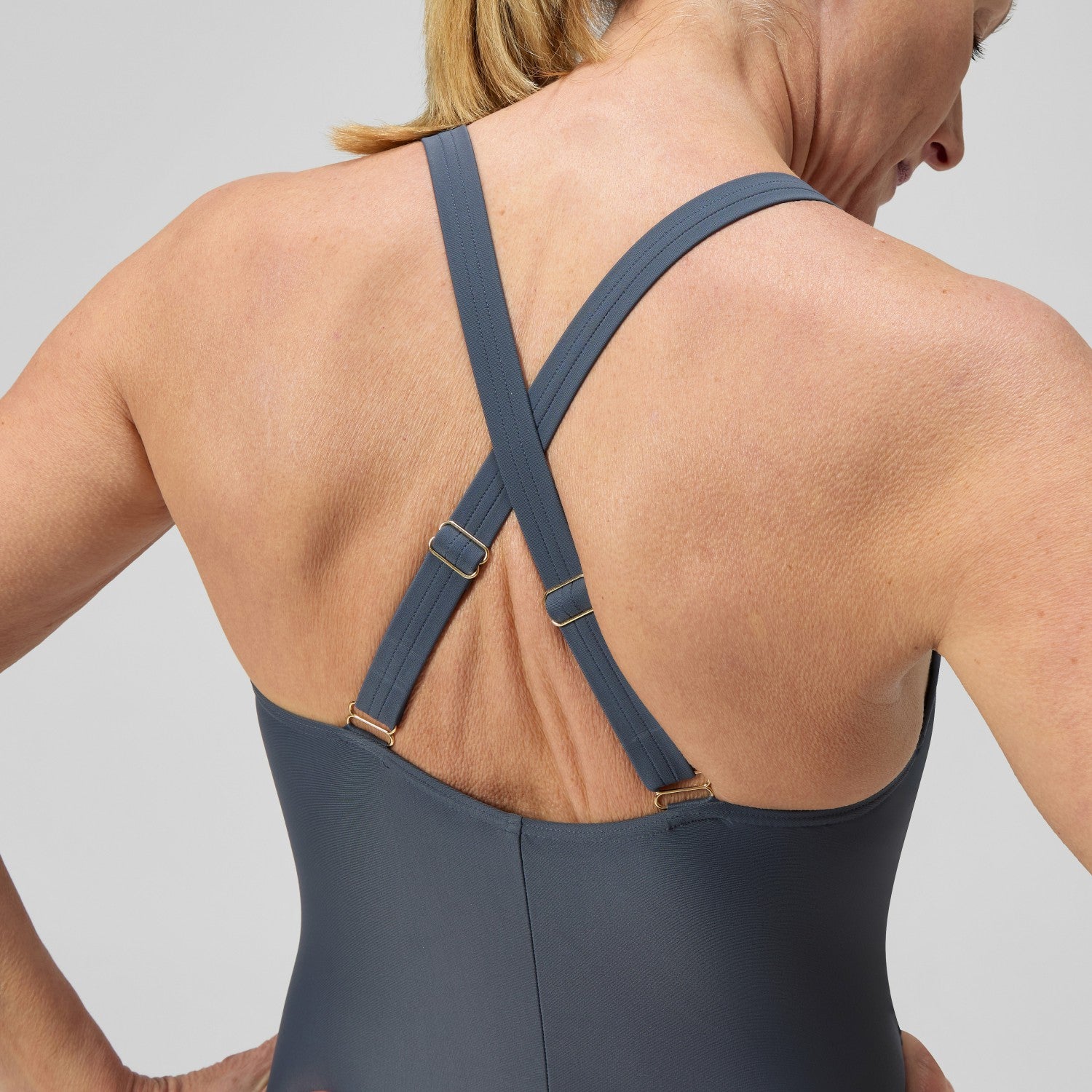 Shaping V Neck Swimsuit Grey - Speedo