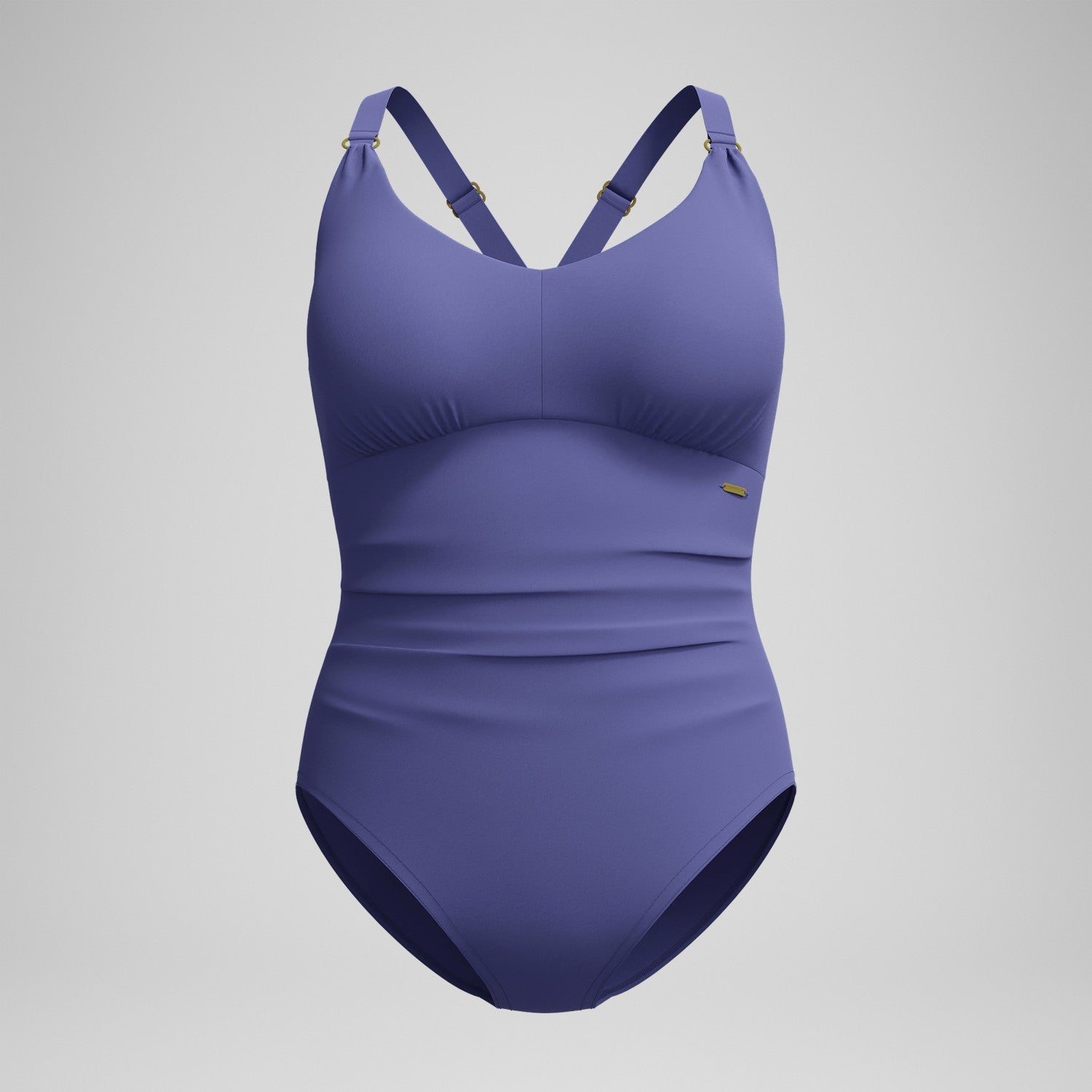 Shaping V Neck Swimsuit Blue - Speedo