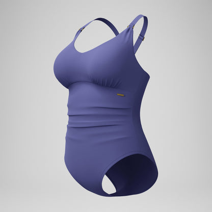 Shaping V Neck Swimsuit Blue - Speedo