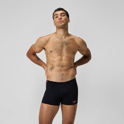 Tech Panel Aquashorts Black/Coral - Speedo