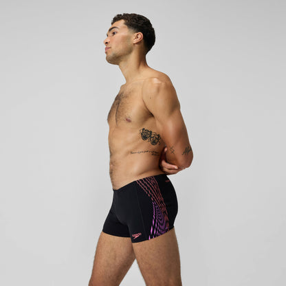 Tech Panel Aquashorts Black/Coral - Speedo