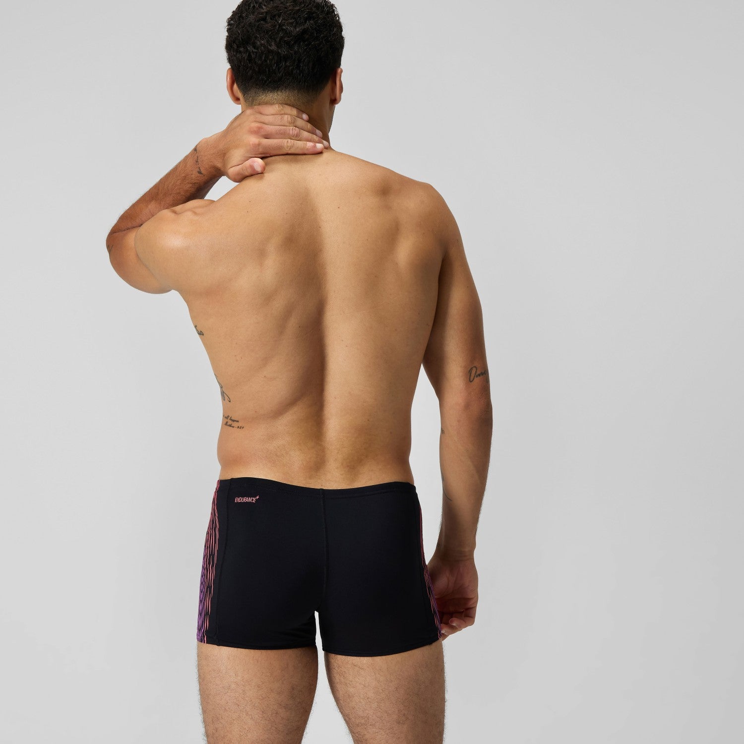 Tech Panel Aquashorts Black/Coral - Speedo