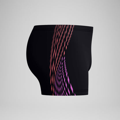 Tech Panel Aquashorts Black/Coral - Speedo
