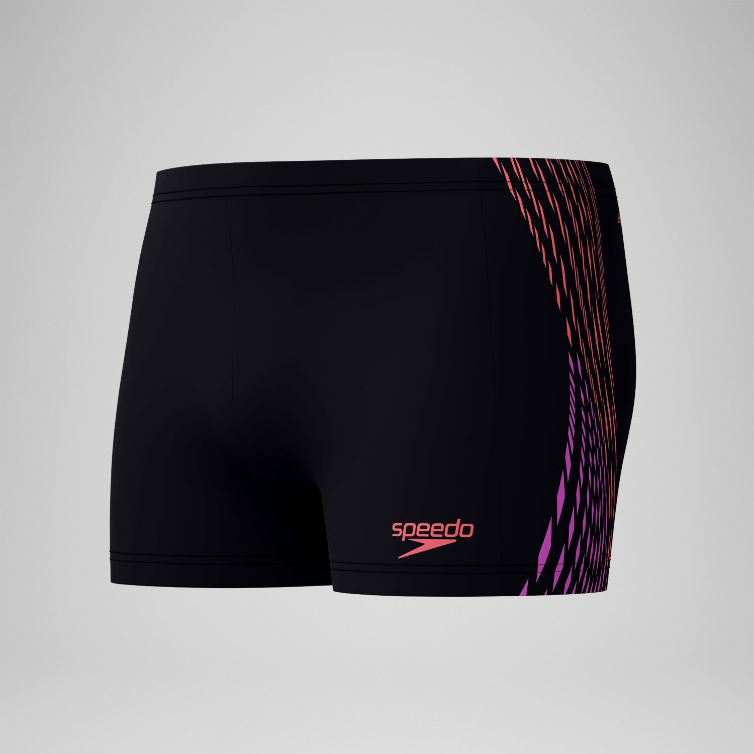 Tech Panel Aquashorts Black/Coral - Speedo