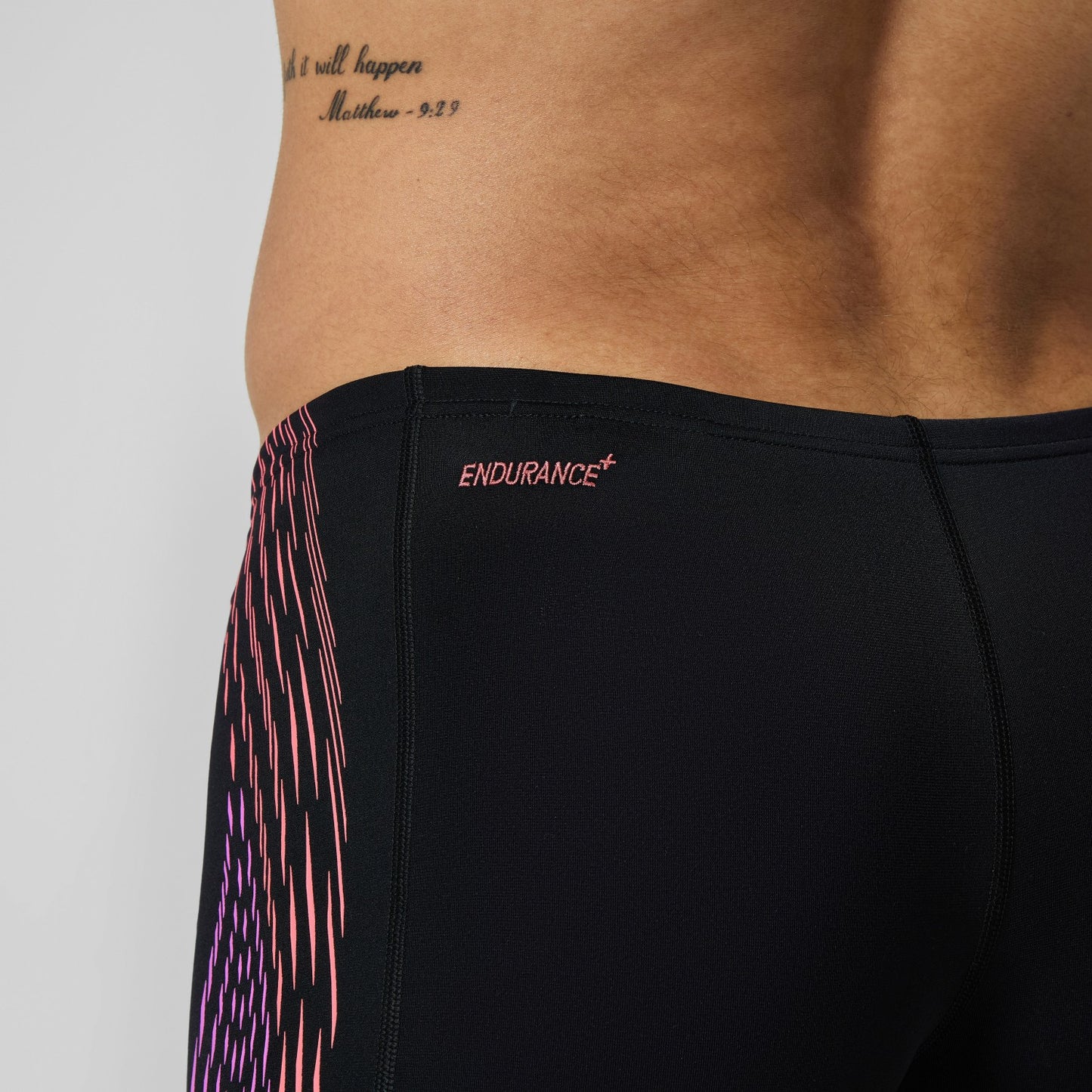 Tech Panel Aquashorts Black/Coral - Speedo