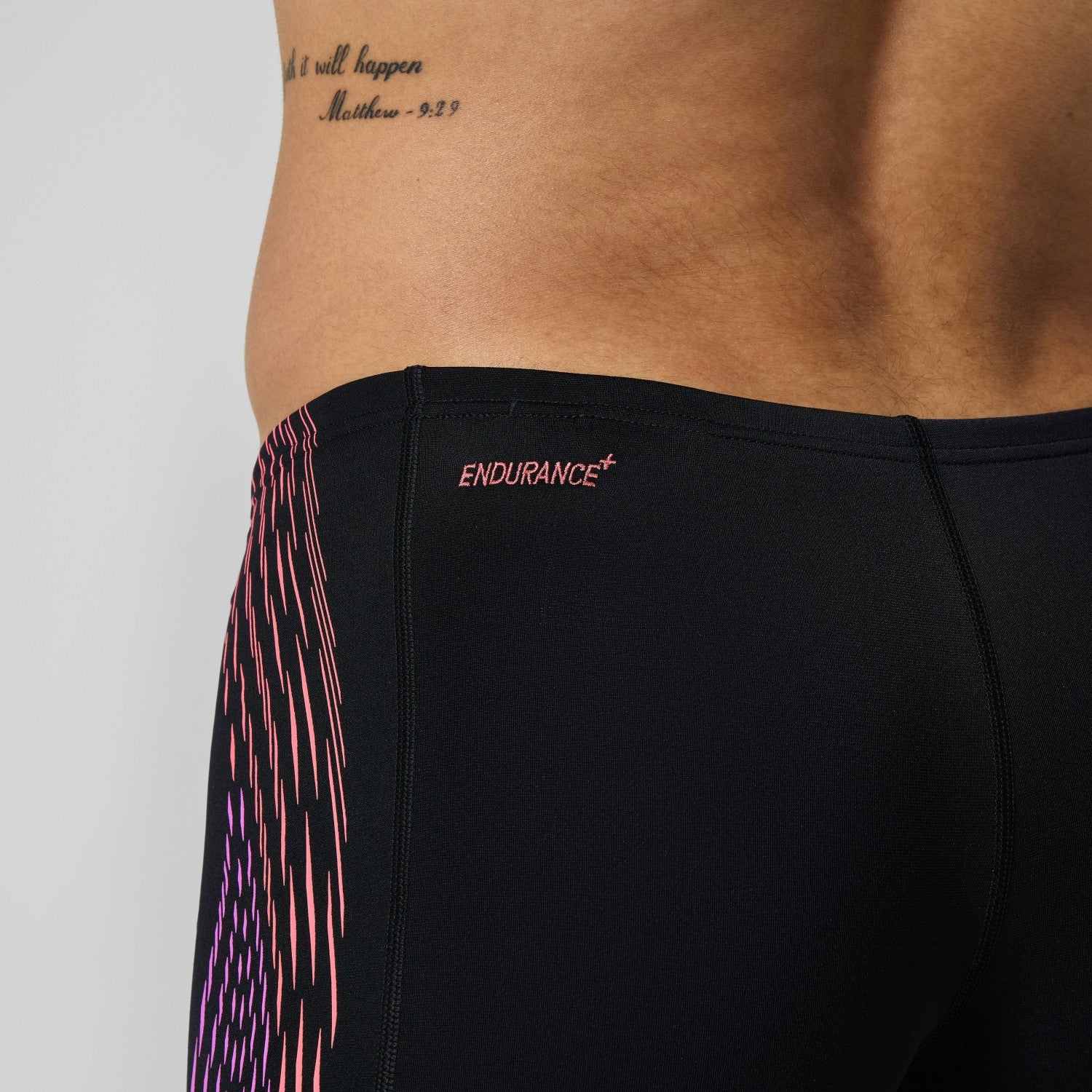 Tech Panel Aquashorts Black/Coral - Speedo