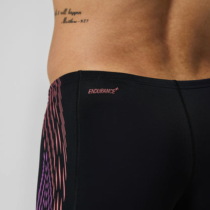 Tech Panel Aquashorts Black/Coral - Speedo