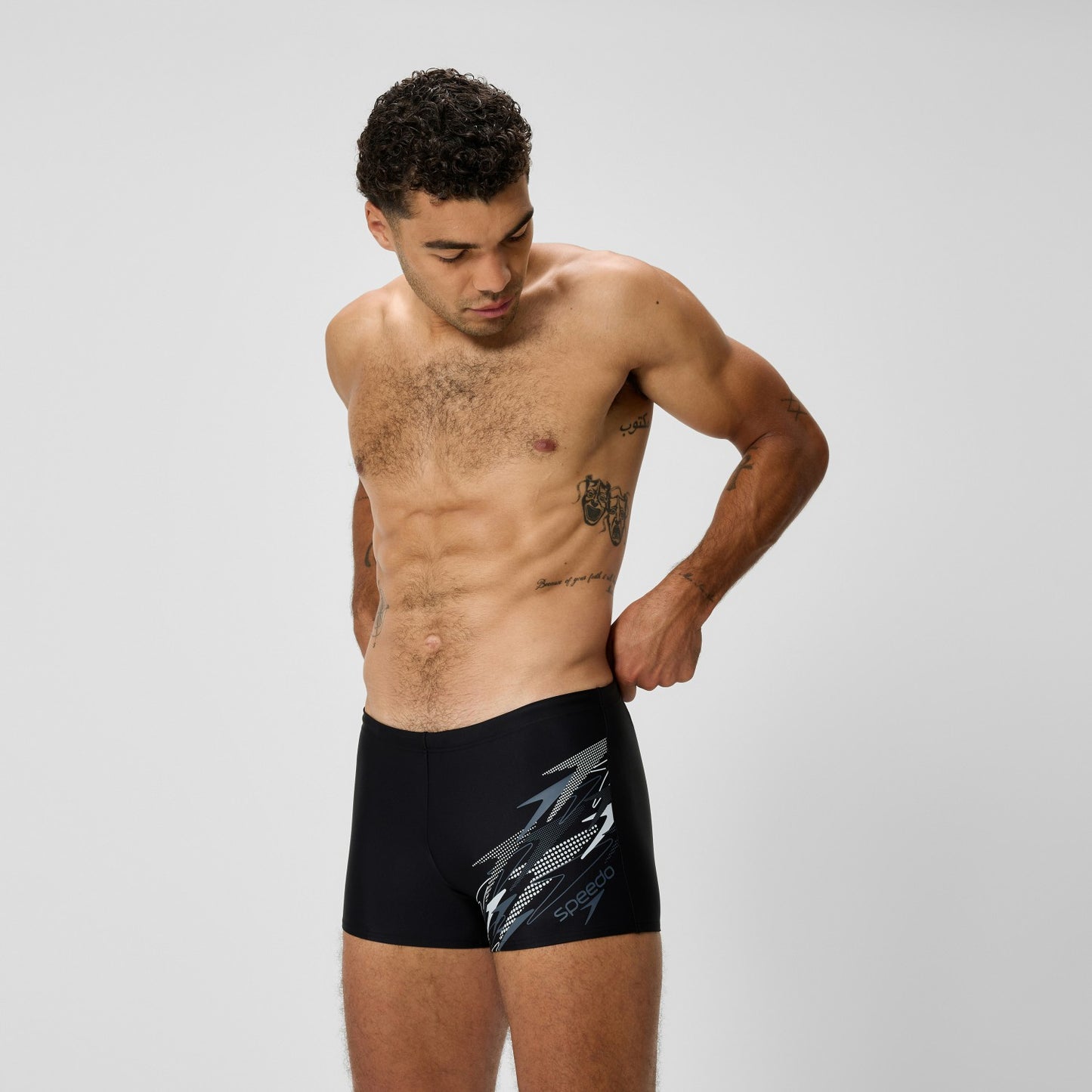 Medley Logo Aquashorts Grey/Black - Speedo