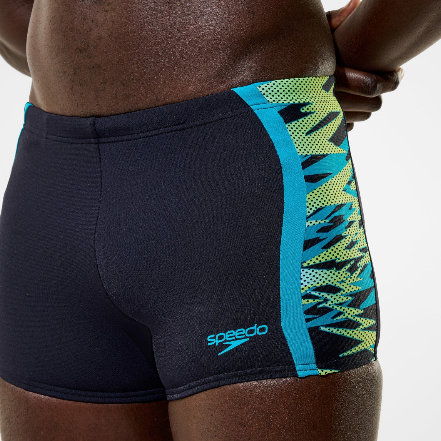 Hyperboom Splice Aquashorts Black/Green - Speedo