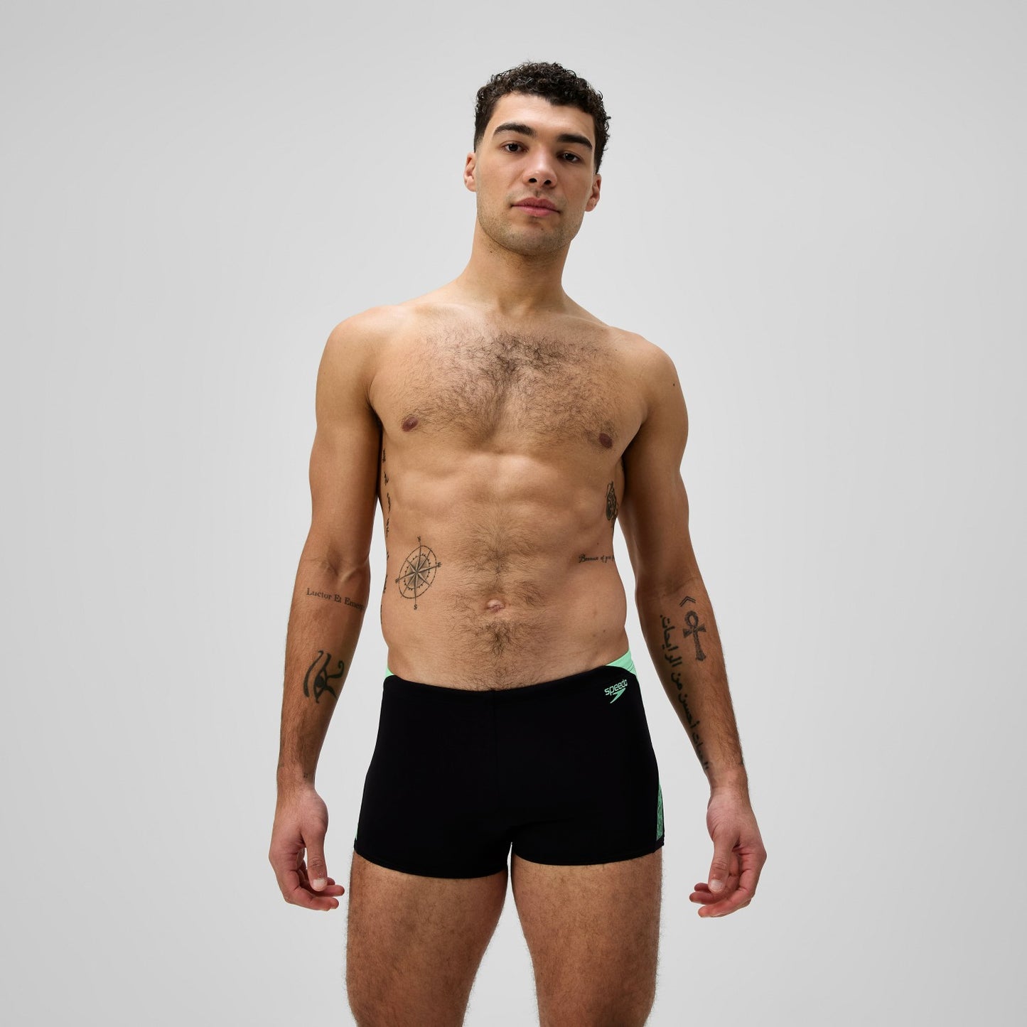 Hyperboom Splice Aquashorts Black/Green - Speedo