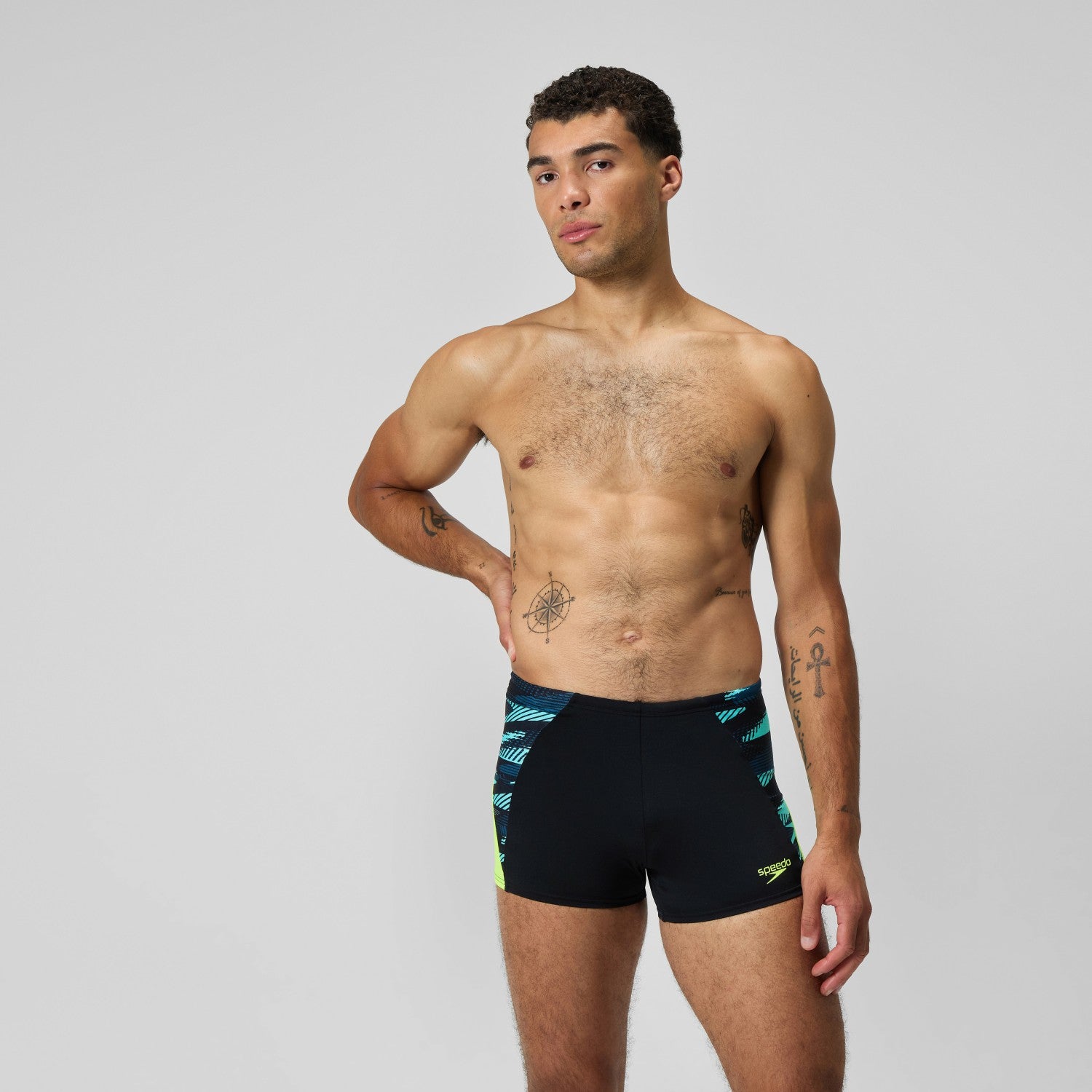 Endurance+ Max Splice Aquashorts Black/Yellow - Speedo