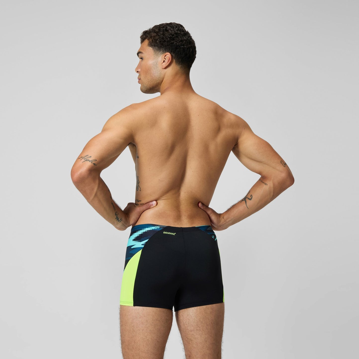 Endurance+ Max Splice Aquashorts Black/Yellow - Speedo