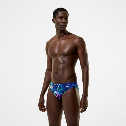 The Speedo Printed Briefs Navy - Speedo