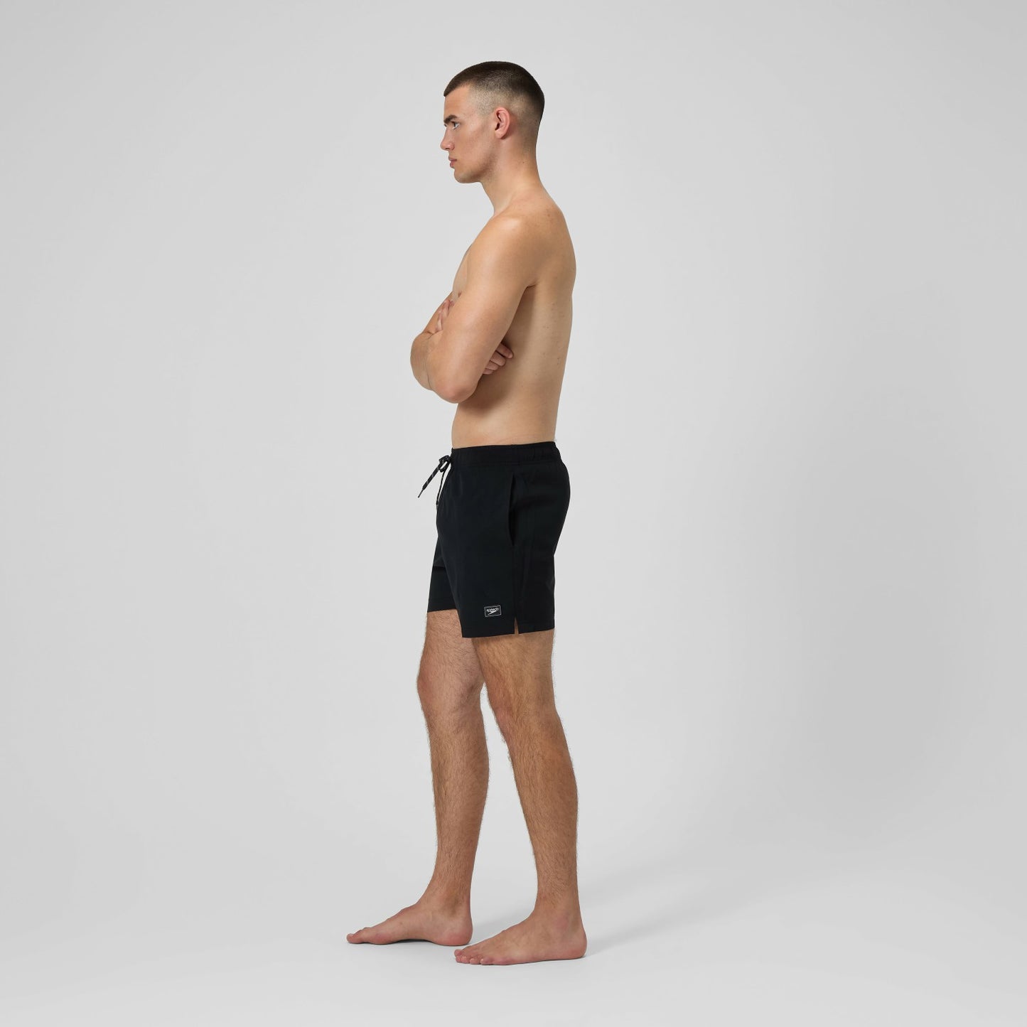 Classic Solid Redondo Edge Volley Swim Shorts Black - Speedo