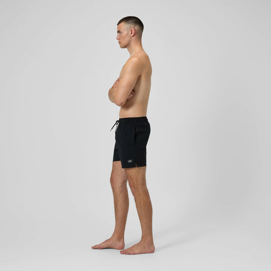 Classic Solid Redondo Edge Volley Swim Shorts Black - Speedo